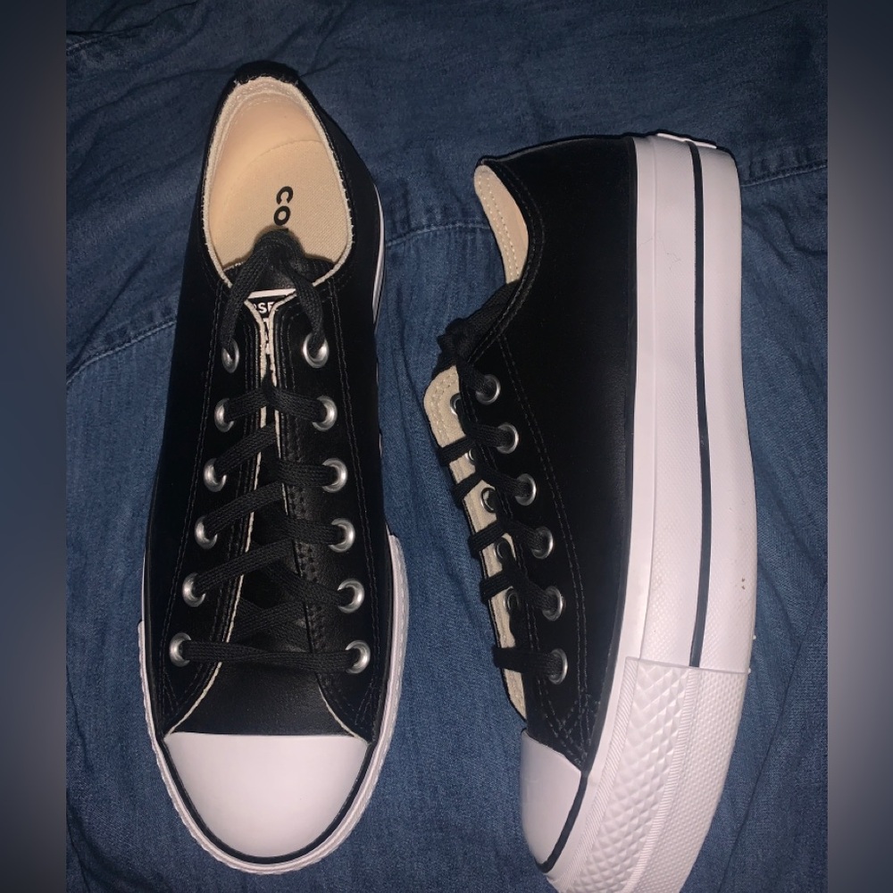 Black Leather Converse